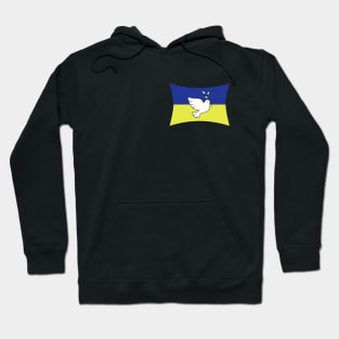 Peace dove with ukrainian flag Hoodie